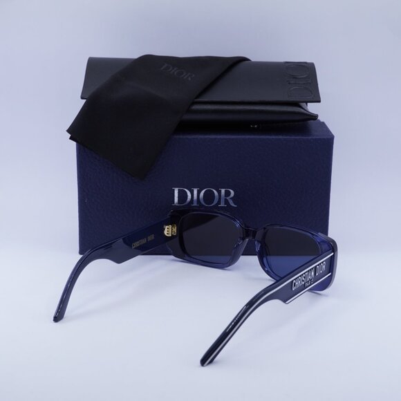 Dior WILDIOR S2U 30B0 Rectangle Sunglasses – Blue - Picture 11 of 11